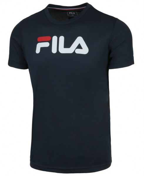 Тениска за момчета Fila T-Shirt Logo Kids - peacoat blue