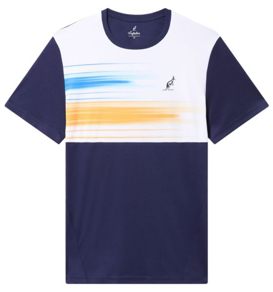 Men's T-shirt Australian Ace T-Shirt Brush Line Print - blu cosmo