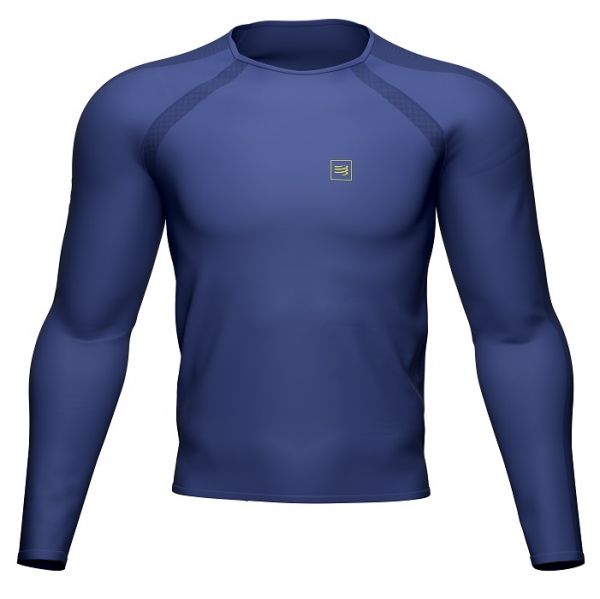 Kompressionskleidung Compressport Training Tshirt LS - solidate/primero