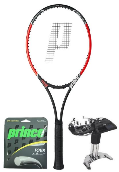 Raqueta de tenis Adulto Prince Tour Diablo MP 100 + cordaje + servicio de encordado
