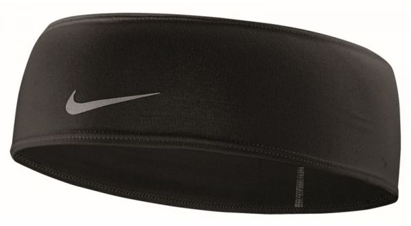 Cinta para el pelo Nike Dri-Fit Swoosh Headband 2.0 - black/silver