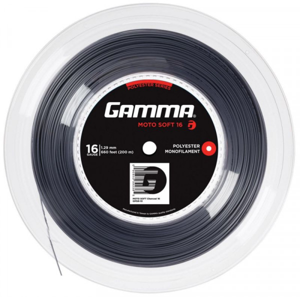 Teniska žica Gamma MOTO Soft (200 m) - grey