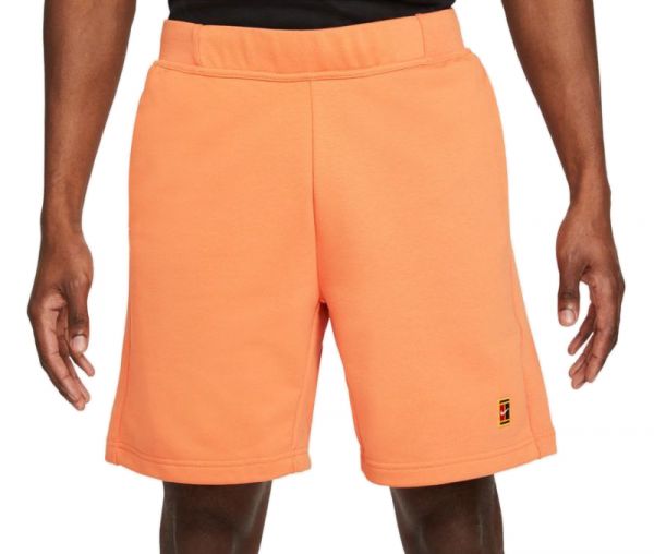 Teniso šortai vyrams Nike Court Fleece Tennis Shorts M - hot curry
