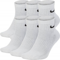 Zokni Nike Everyday Cotton Cushioned Ankle M 6P - white