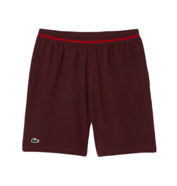 Shorts de tennis pour hommes Lacoste Tennis x Novak Djokovic Sportsuit - Marron