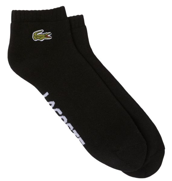 Calcetines de tenis  Lacoste SPORT Branded Stretch Cotton Low-Cut Socks 1P - black/white