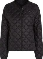 Veste de tennis pour femmes Tommy Hilfiger LW Down Quilted Collarless - Noir