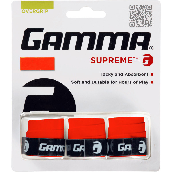 Owijki tenisowe Gamma Supreme red 3P