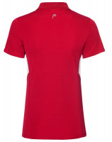 Majica kratkih rukava za djevojčice Head Club Tech Polo Shirt - red Majica kratkih rukava za djevojčice Head Club Tech Polo Shirt - red