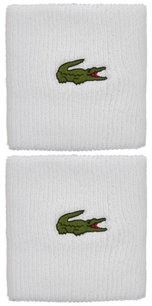Asciugamano da tennis Lacoste SPORT Stretch Cotton Jersey Wristband - white