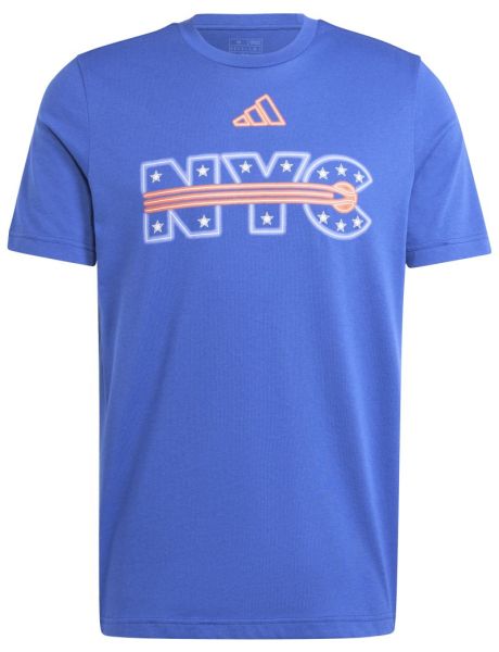 Herren Tennis-T-Shirt Adidas NYC Graphic - Blau