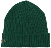 Зимна шапка Lacoste Unisex Ribbed Wool Beanie - green