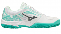 Γυναικεία παπούτσια Mizuno Breakshot 3 CC - white/iron gate/turquoise Γυναικεία παπούτσια Mizuno Breakshot 3 CC - white/iron gate/turquoise