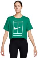 Dámske tričká Nike Court Dri-Fit Heritage Crop Top - malachite