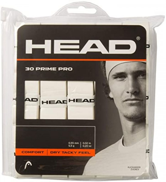 Overgrip Head Prime Pro white 30P