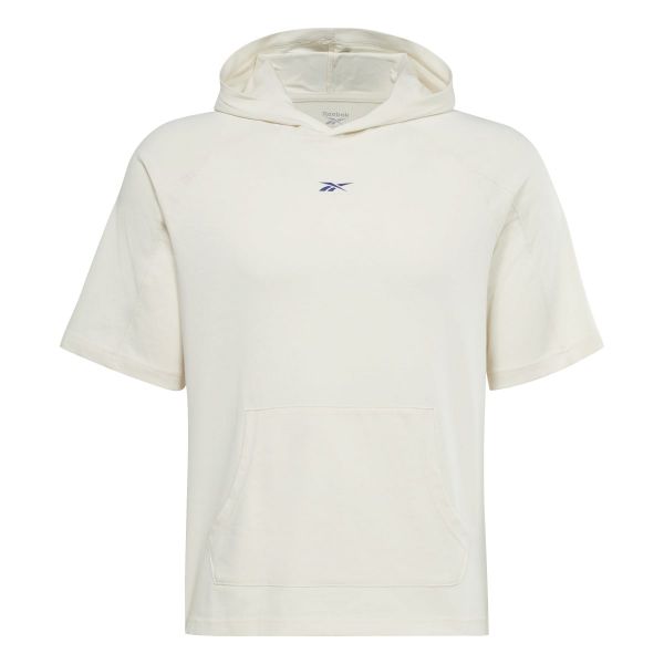Teniso marškinėliai vyrams Reebok Les Mills Hooded Tee - classic white