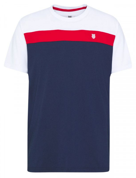 Teniso marškinėliai vyrams K-Swiss Heritage Sport Tee Classic M - navy/red/white