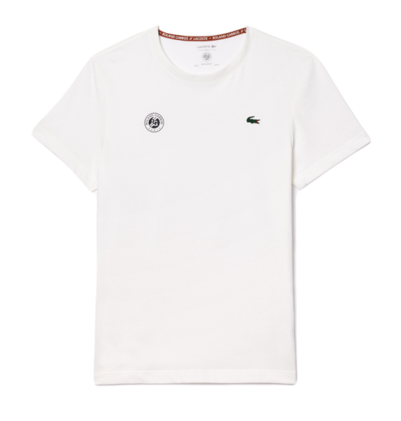 T-shirt da uomo Lacoste Ultra-Dry Sport Roland Garros Edition Tennis T-Shirt - white