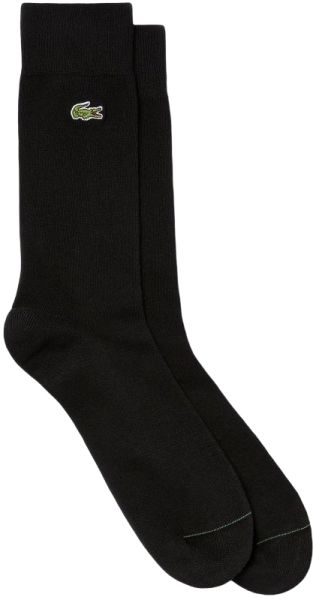 Tennisesokid  Lacoste Men's Embroidered Crocodile Cotton Blend Socks 1P - black