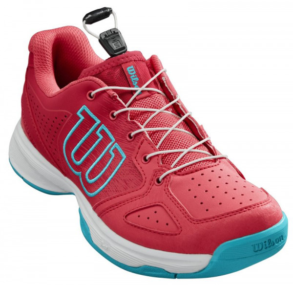 Chaussures de tennis pour juniors Wilson Kaos QL Junior - paradise pink/white/peacok blue