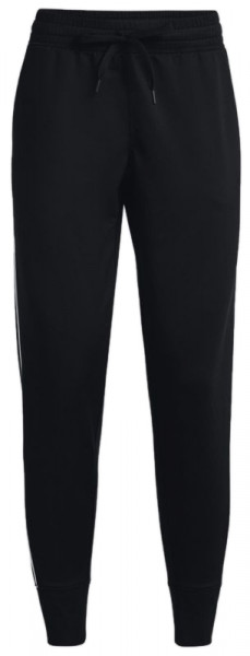 Pantalons de tennis pour femmes Under Armour Women's UA Rush Tricot Pants - black/white