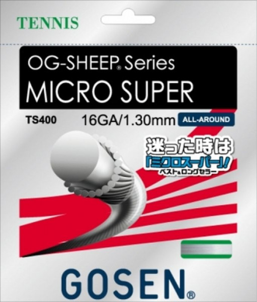 Naciąg tenisowy Gosen OG-SHEEP Micro Super (12.2 m) - white
