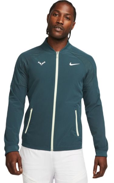 Muška sportski pulover Nike Court Dri-Fit Rafa Jacket - deep jungle/lime ice/white