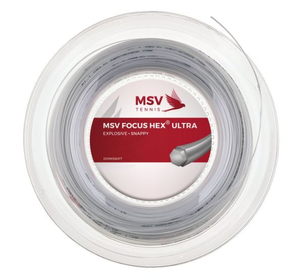 Corda da tennis MSV Focus Hex Ultra (200 m) - white