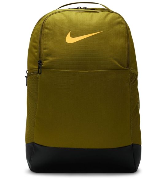 Tennisrucksack Nike Brasilia 9.5 Training Backpack - olive flak/black/vivid orange