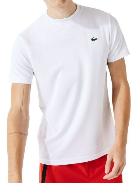  Lacoste Men's Lacoste SPORT Breathable Piqué T-shirt - white
