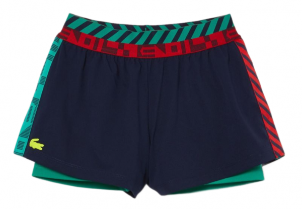  Lacoste SPORT Built-In Shorty Tennis Shorts - navy blue/green
