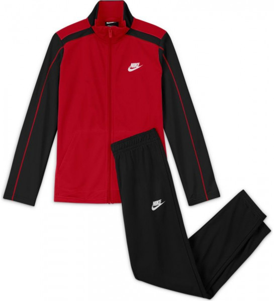 Tepláková souprava pro mladé Nike U Swoosh Futura Poly Cuff TS - university red/black/white