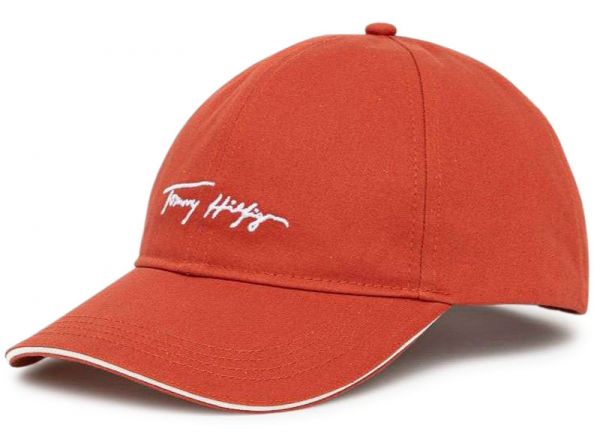 Gorra de tenis  Tommy Hilfiger Iconic Signature Cap Women - cinabar red