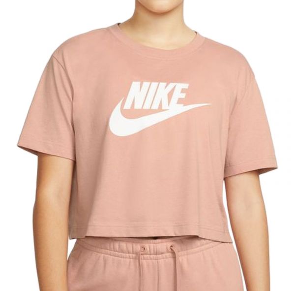 Naiste T-särk Nike Sportswear Essential Crop Icon W - rose whisper/white