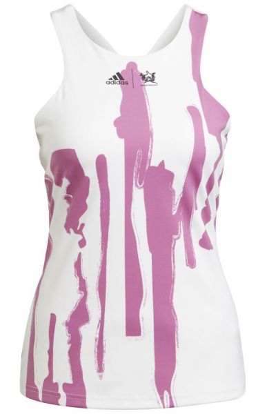 Naiste tennisetopp Adidas New York Y-tank - white/semi pulse lilac