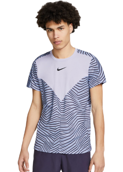 Herren Tennis-T-Shirt Nike Dri-Fit Slam Tennis Top - oxygen purple/black