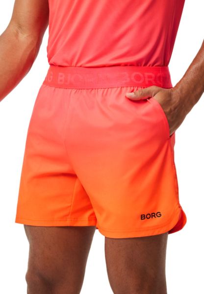 Shorts de tennis pour hommes Björn Borg Shorts Print - orange