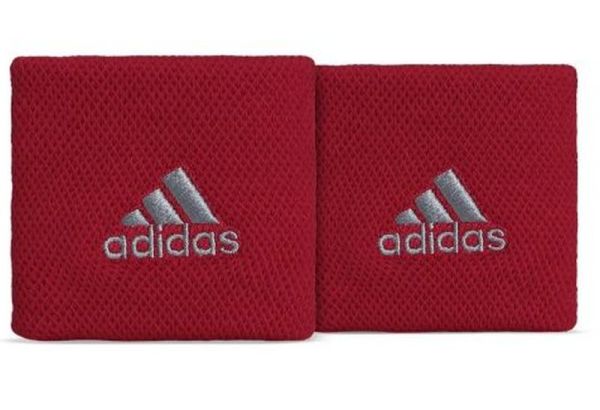 Handgelenk Frottee Adidas Wristbands S - Grau, Rot