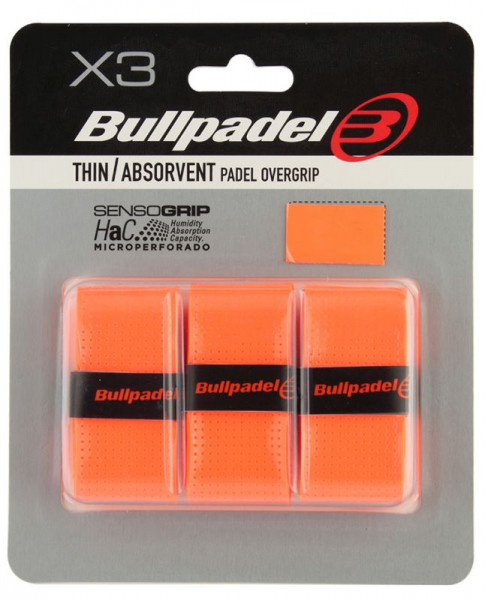 Griffbänder Bullpadel Padel Overgrip GB 1705 3P - naranja fluor