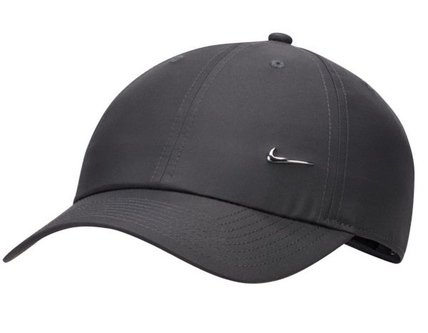 Tennismütze Nike H86 Metal Swoosh Cap - dark smoke grey/metallic silver