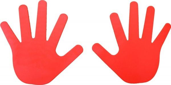 Treniņu mērķi Pro's Pro Marking Hands Red 2P