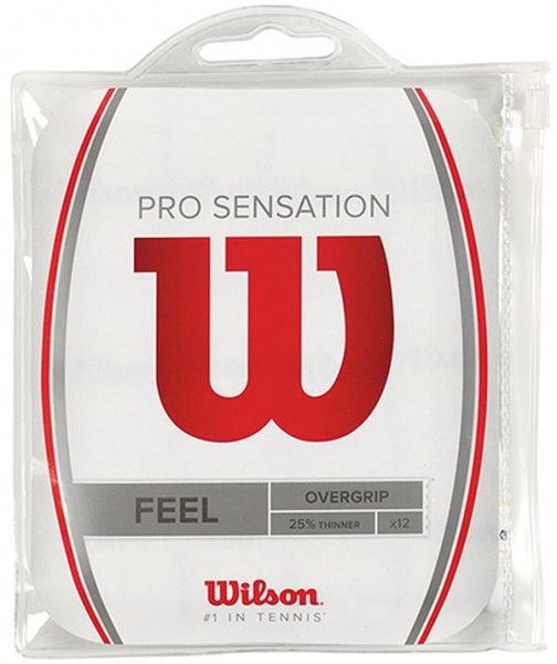 Tenisa overgripu Wilson Pro Sensation 12P - white
