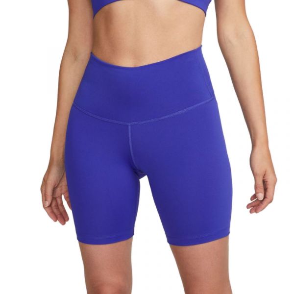 Shorts de tennis pour femmes Nike Yoga Dri-Fit Short 7in - lapis/iron grey