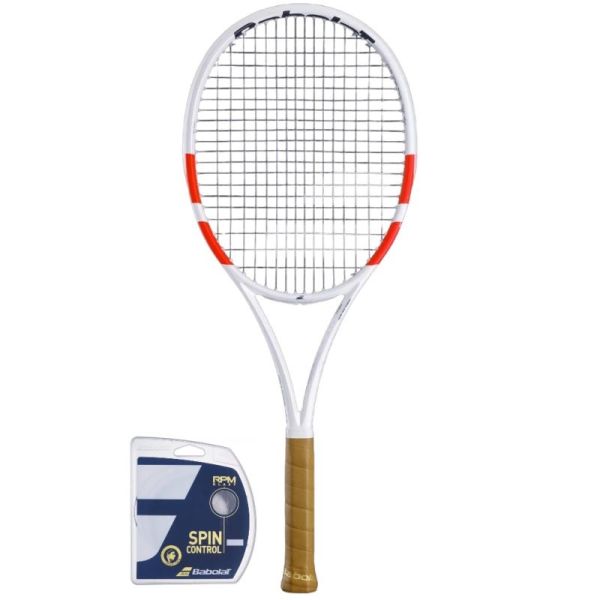 Tennisschläger Babolat Pure Strike 97 + Tennis-Saiten