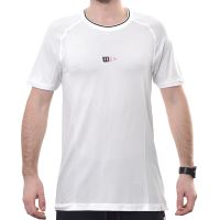 Herren Tennis-T-Shirt Wilson Players Seamless Crew 2.0 - bright white/black