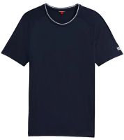 Herren Tennis-T-Shirt Wilson Team Seamless Crew T-Shirt - classic navy
