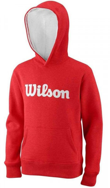 Fiú pulóver Wilson Y Script Cotton PO Hoody - wilson red