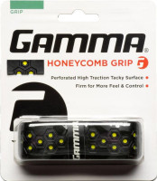 Owijki tenisowe bazowe Gamma Honeycomb Grip 1P - Czarny