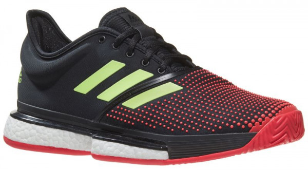  Adidas SoleCourt Boost M - core black/hi-res yellow/shock red