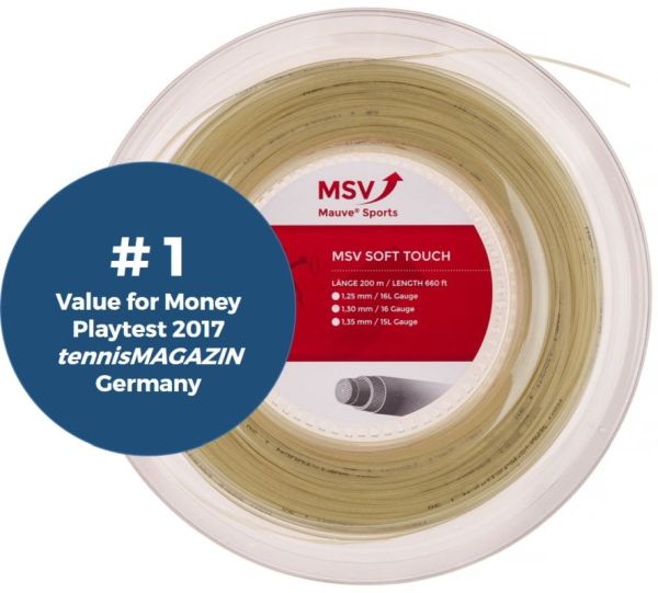 Tennis String MSV Soft Touch (200 m) - natural